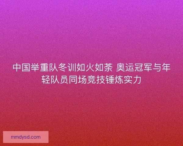 中国举重队冬训如火如荼 奥运冠军与年轻队员同场竞技锤炼实力